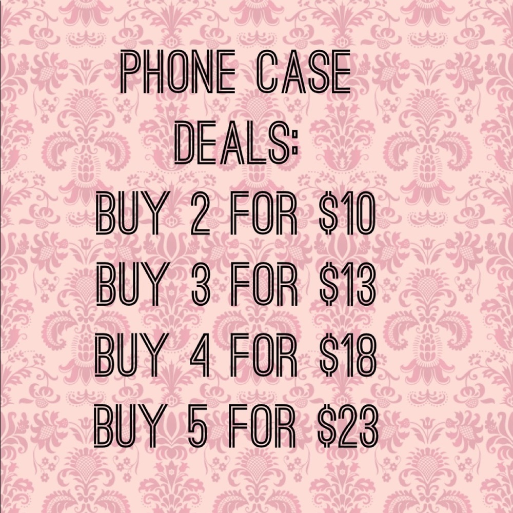 Excludes VS PINK phone cases! All others included!